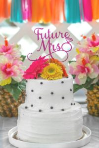 Tropical Bridal Shower Cake
