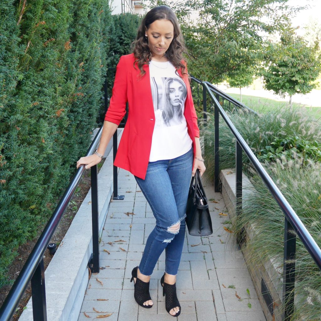 red fall ootd